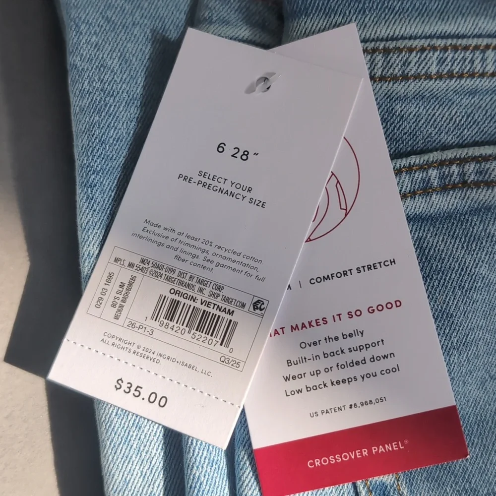 Womans Maternity New  Blue Jeans Pants Pregnancy - Picture 14 of 17